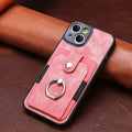 Wallet Card Slot Phone Case with Magnetic Ring for iPhone