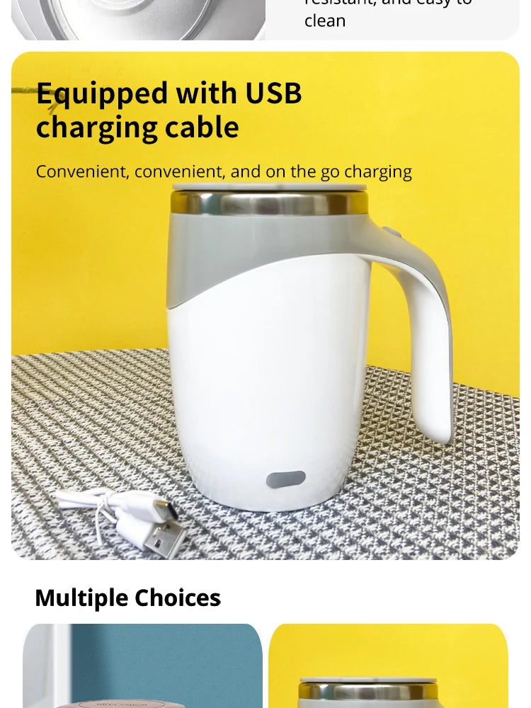 Rechargeable Automatic Stirring Cup - Stainless Steel