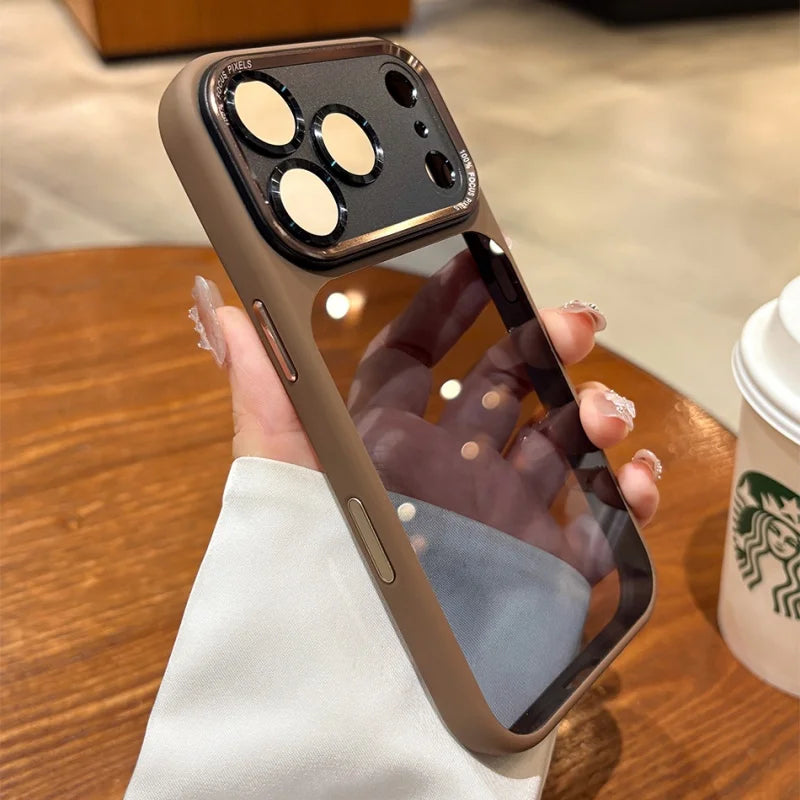 Luxury Camera Protection Transparent Case for iPhone