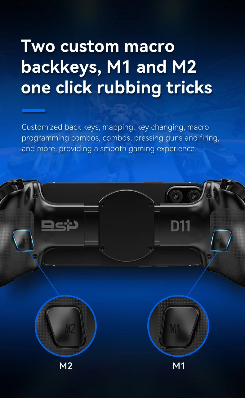 D11 Stretchable Game Controller Hall Trigger Supports Android Phone/Tablet/Switch/PC/iOS/XBOX Streaming Controller
