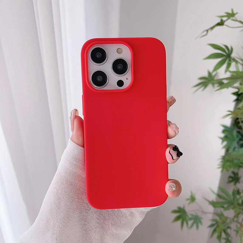 Luxury Matte Candy Color Silicone Case for iPhone