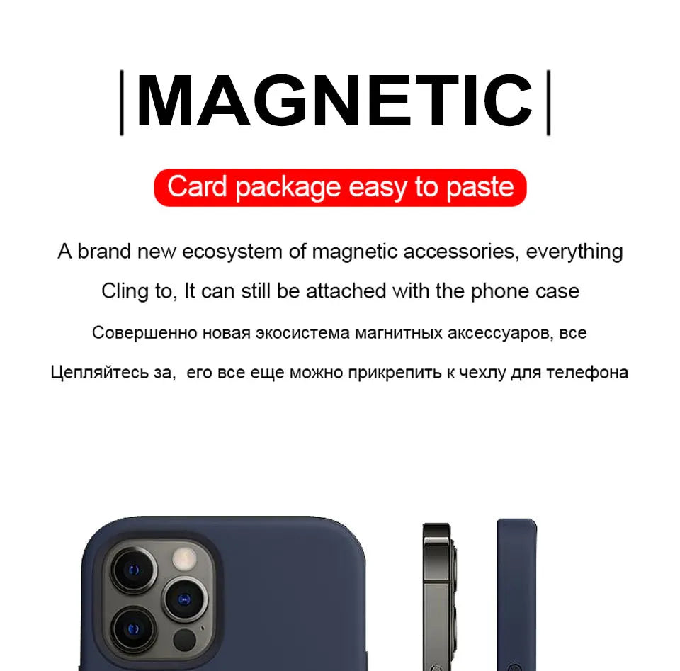 MagSafe Magnetic Leather Wallet Case for iPhone