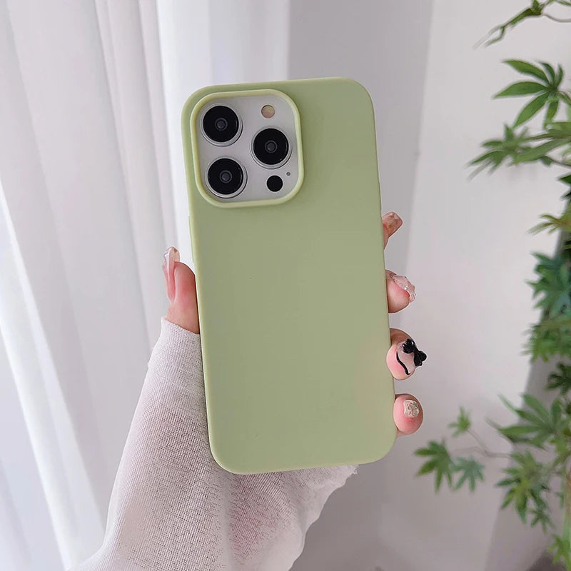 Luxury Matte Candy Color Silicone Case for iPhone