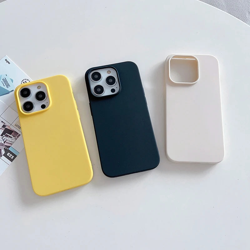 Luxury Matte Candy Color Silicone Case for iPhone