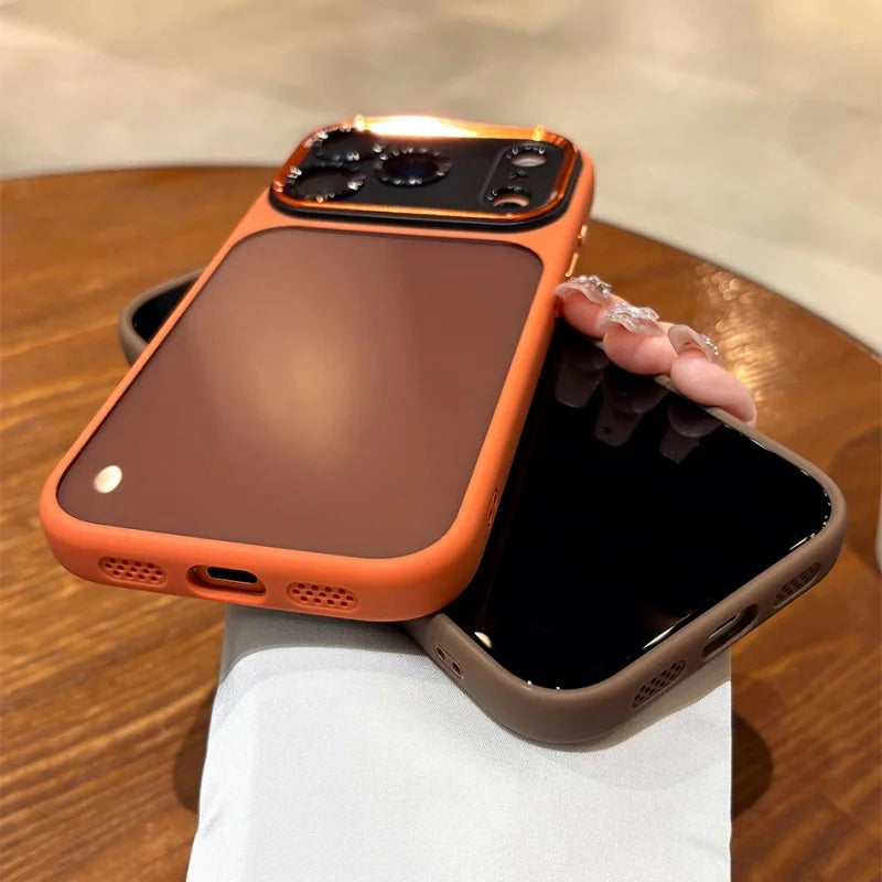Luxury Camera Protection Transparent Case for iPhone