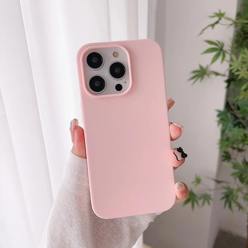 Luxury Matte Candy Color Silicone Case for iPhone