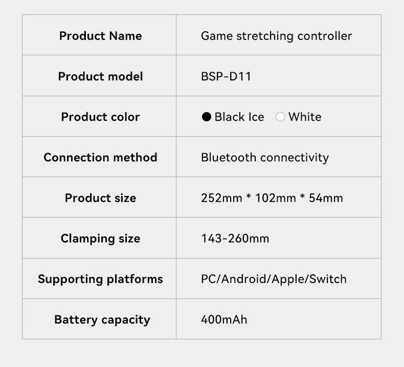 D11 Stretchable Game Controller Hall Trigger Supports Android Phone/Tablet/Switch/PC/iOS/XBOX Streaming Controller