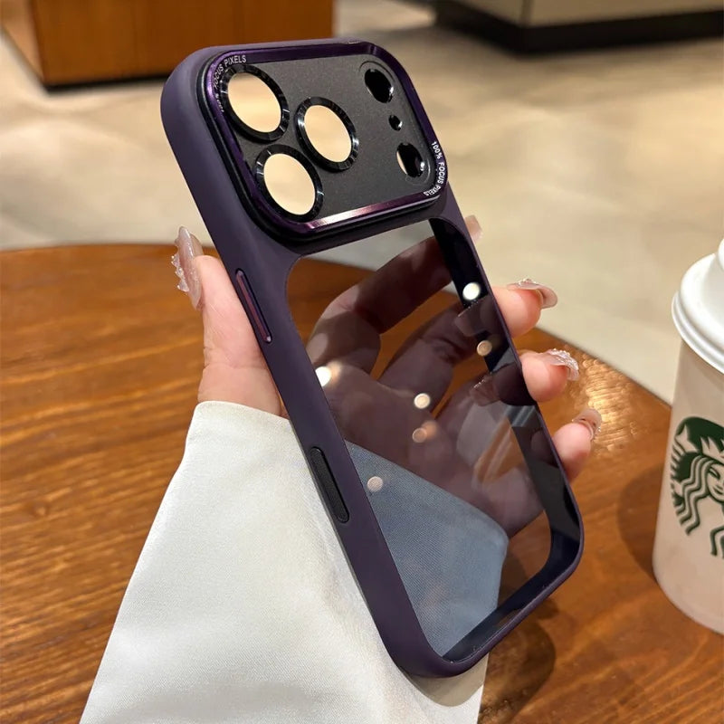 Luxury Camera Protection Transparent Case for iPhone