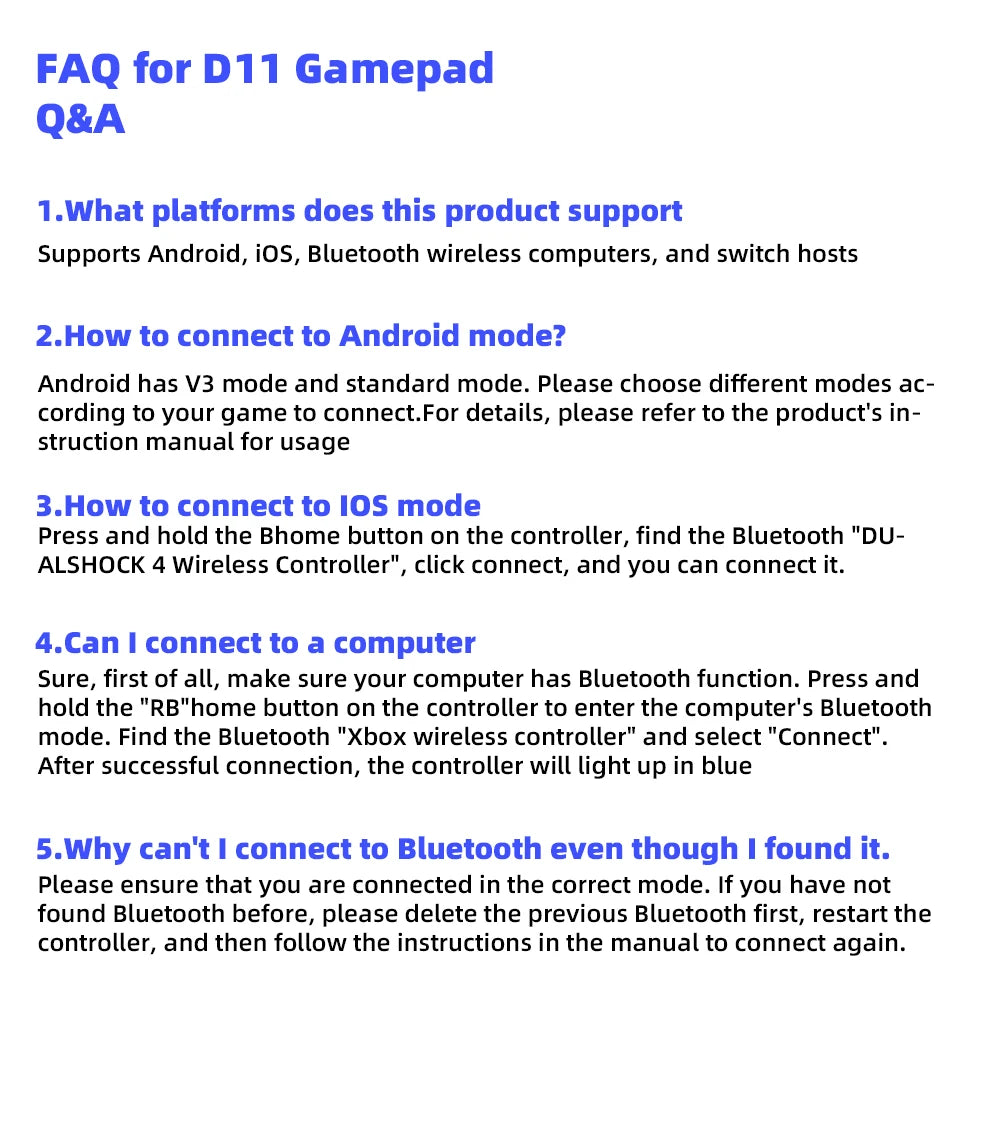 D11 Stretchable Game Controller Hall Trigger Supports Android Phone/Tablet/Switch/PC/iOS/XBOX Streaming Controller