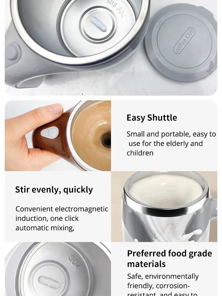Rechargeable Automatic Stirring Cup - Stainless Steel