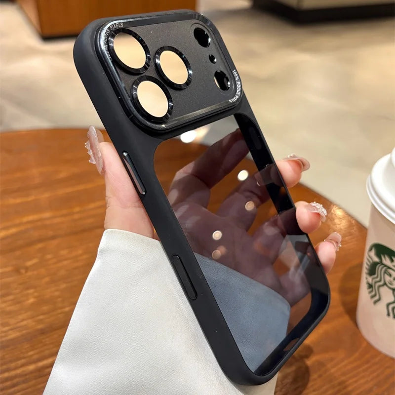 Luxury Camera Protection Transparent Case for iPhone