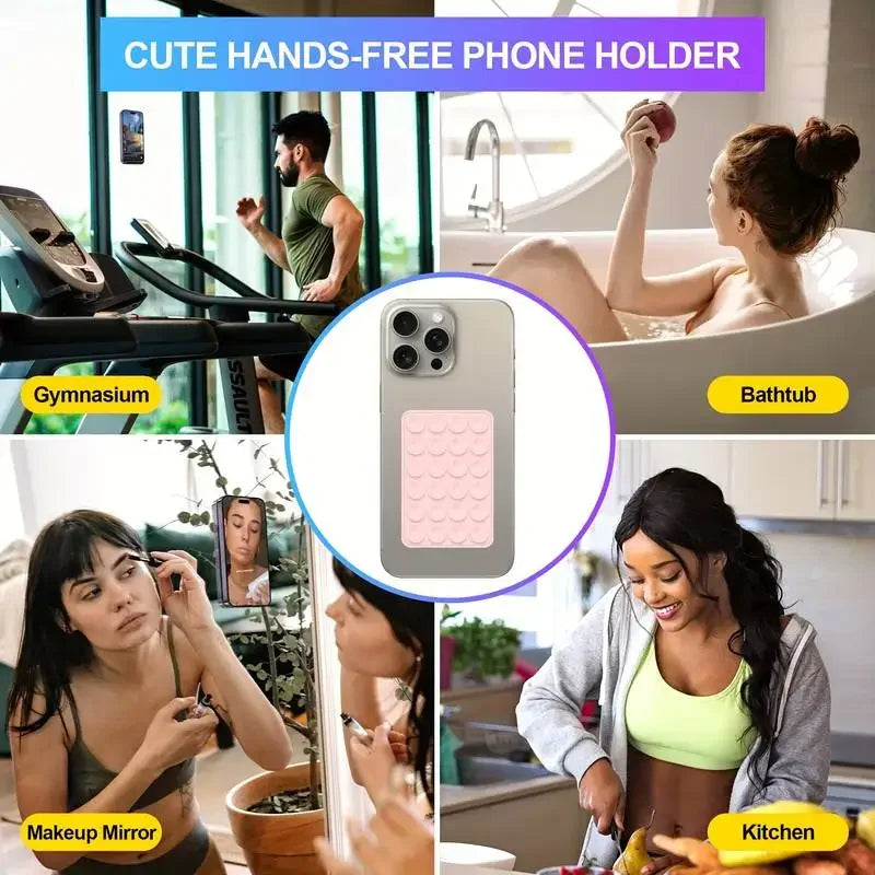 Silicone Suction Phone Holder Mat - Anti-Slip Wall Mount