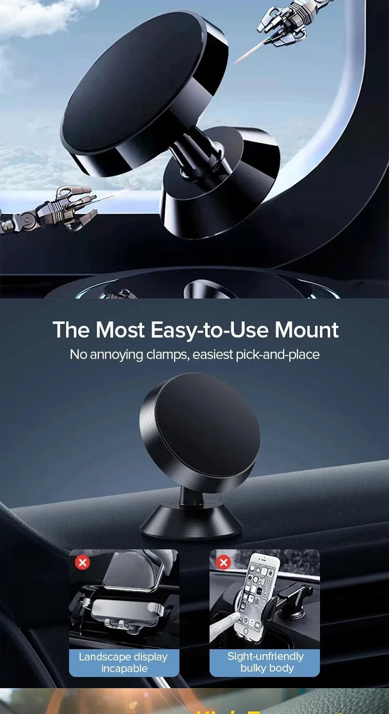 Car Phone Holder Magnetic Universal Magnet Phone Mount for iPhone for Samsung in Car Mobile Cell Phone Holder Stand GPS Support
