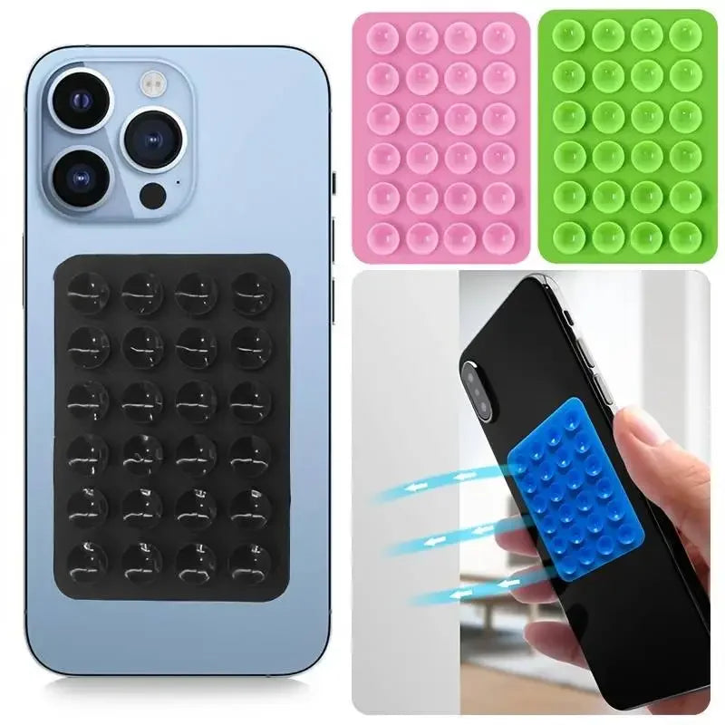 Silicone Suction Phone Holder Mat - Anti-Slip Wall Mount