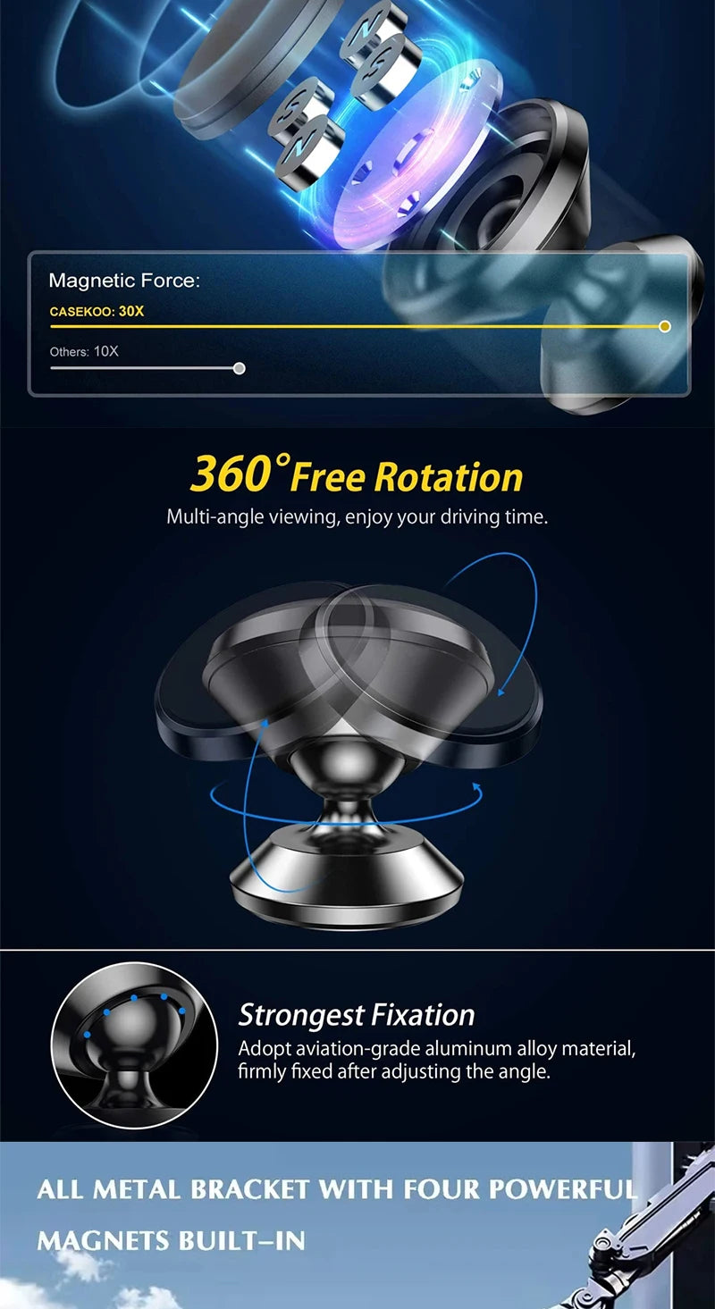 Car Phone Holder Magnetic Universal Magnet Phone Mount for iPhone for Samsung in Car Mobile Cell Phone Holder Stand GPS Support