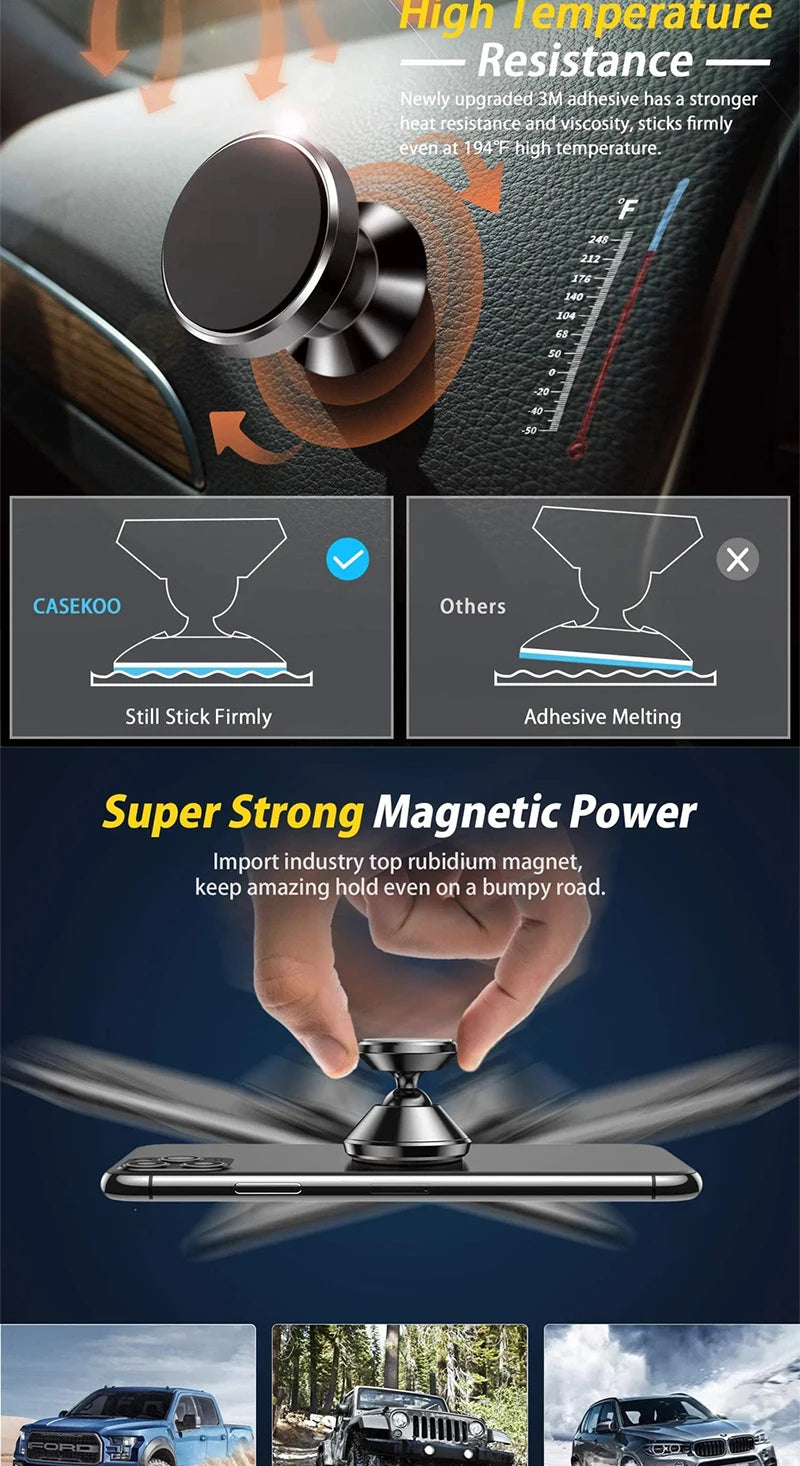 Car Phone Holder Magnetic Universal Magnet Phone Mount for iPhone for Samsung in Car Mobile Cell Phone Holder Stand GPS Support