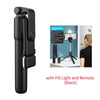 3-In-1 Bluetooth Wireless Selfie Tripod With Fill Light Shutter Remote Control Portable Foldable Monopod For Cell Smart Phones
