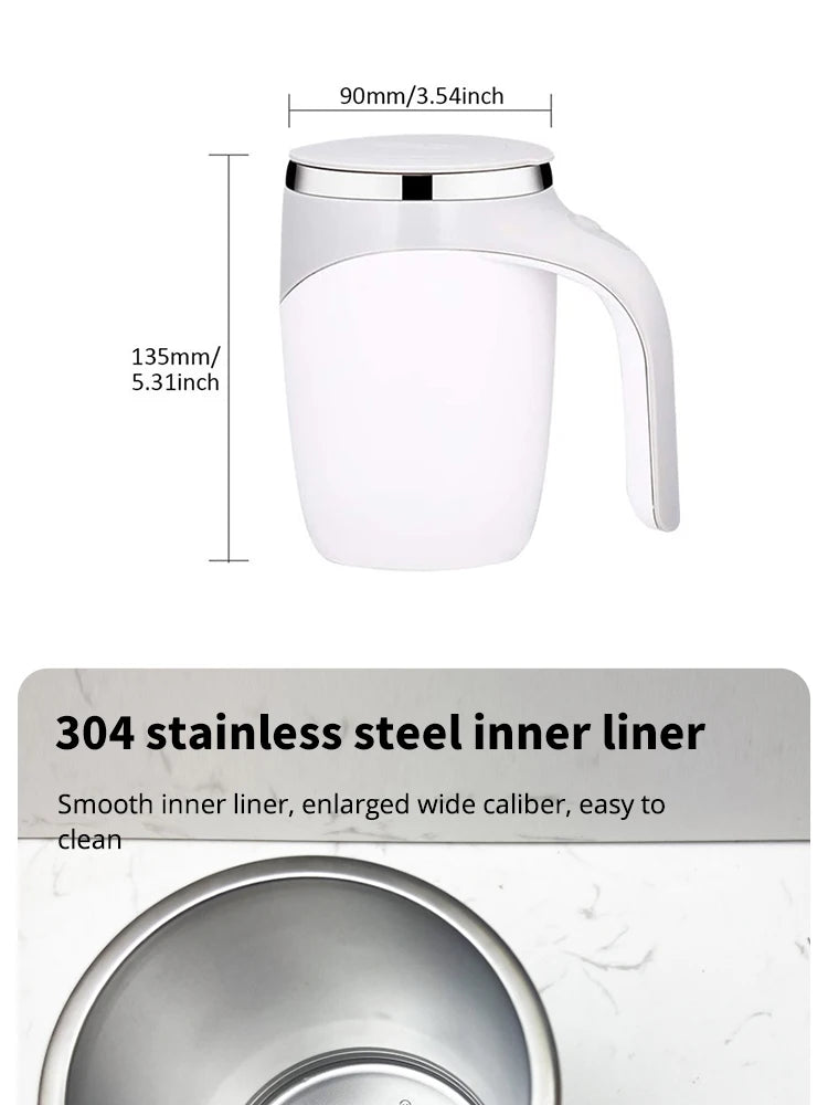 Rechargeable Automatic Stirring Cup - Stainless Steel