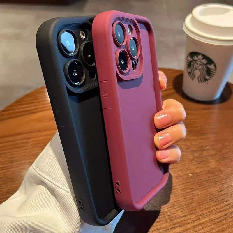 Camera Protection Candy Color Silicone Case for iPhone